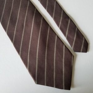 Club Room Brown Gray Striped Men's Silk Tie